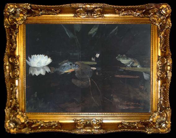 framed  Winslow Homer The Mink Pond (mk44), ta009-2